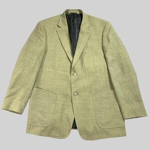 Kroon‎ Blazer Mens 42R Beige Wool Linen Blend Sport Coat Two Button Double Vent